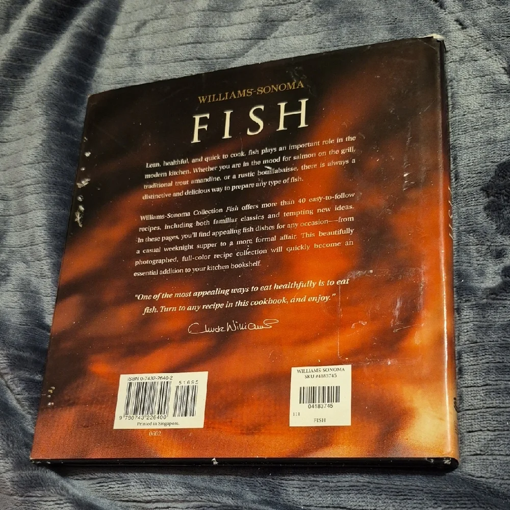 Williams Sonoma Fish Cookbook with Orange Cover